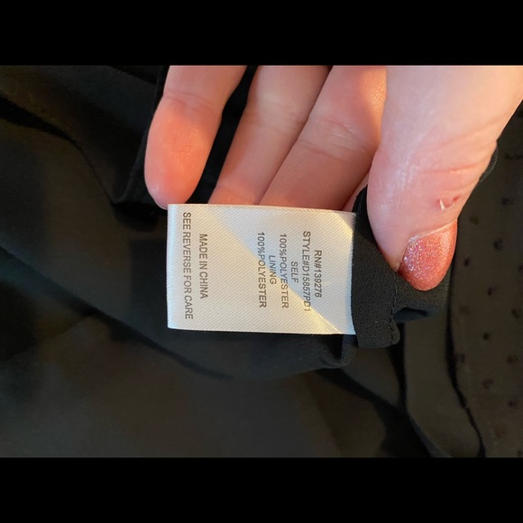 Daniel Rainn Black sleeveless draped top M - Picture 2 of 6